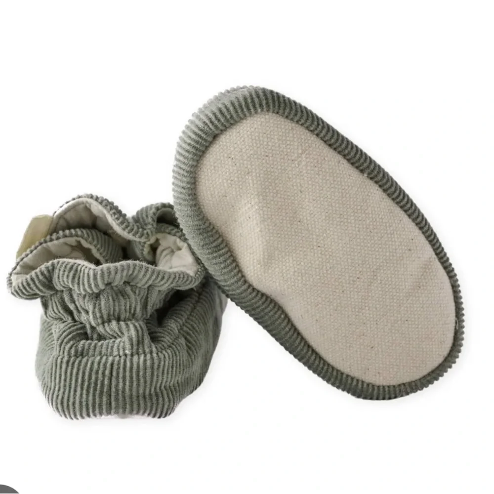 Pehr Designs Sage Corduroy Baby Booties - Picture 2 of 3